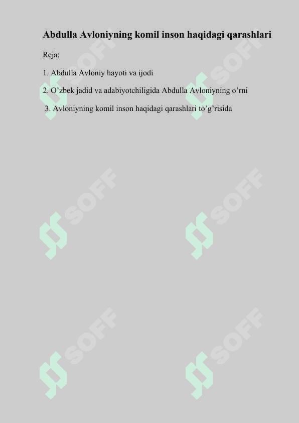 Abdulla Avloniyning komil inson haqidagi qarashlari 2