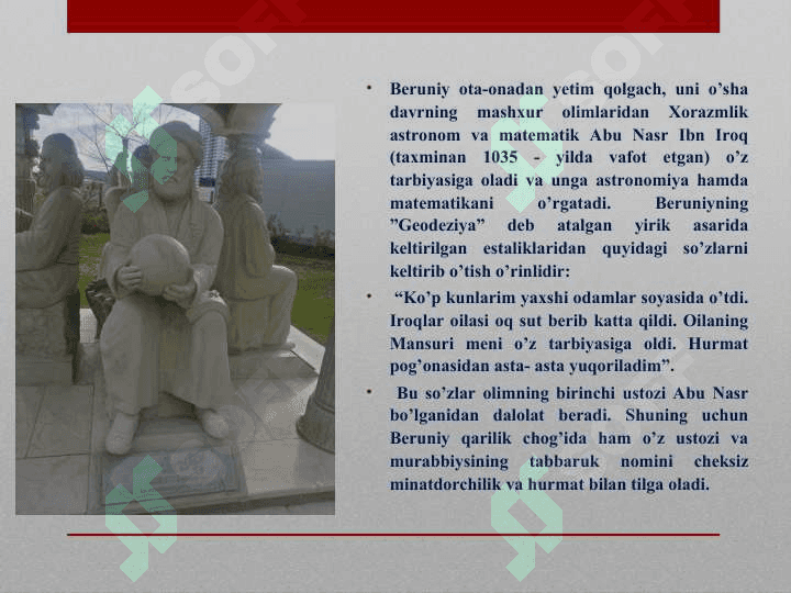 Abu Rayhon Beruniy ilmiy merosi 4