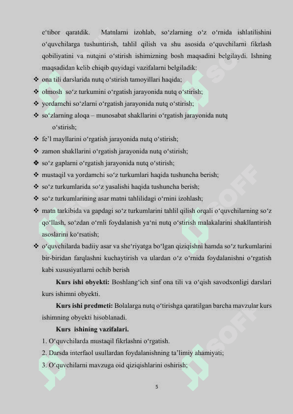 O’qish darslarida o’quvchilar nutqni o’stirish 5
