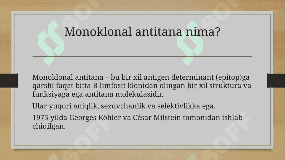Monoklonal antina olish . 3