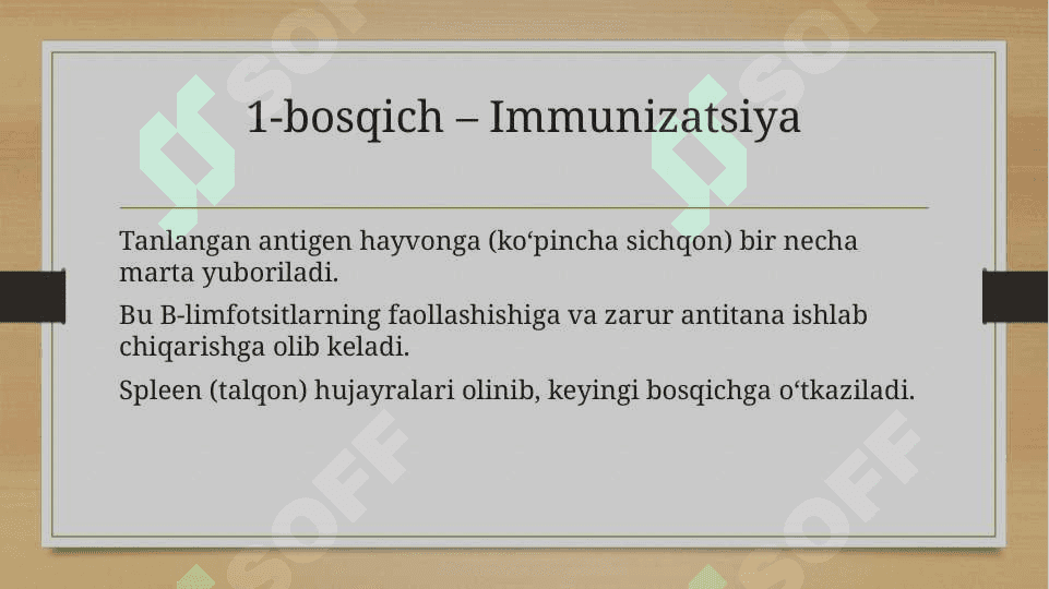 Monoklonal antina olish . 7