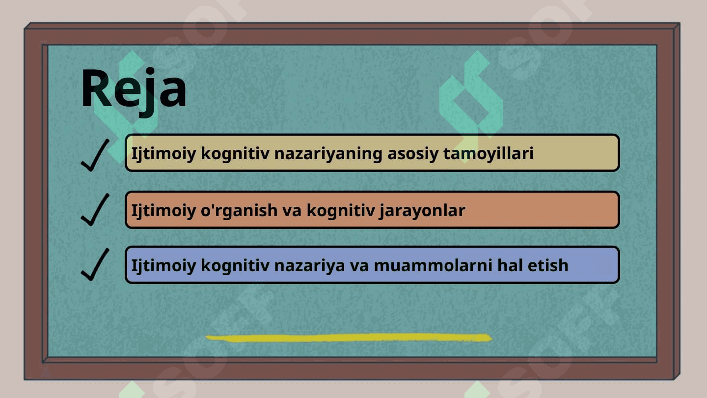 Ijtimoiy kognitiv nazariya 2