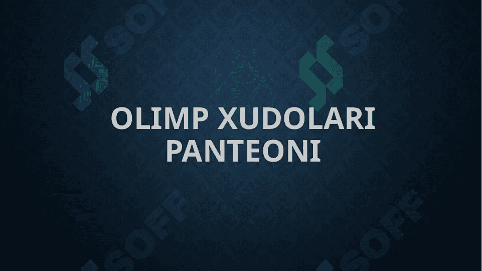 QADIMGI YUNONISTON AFSONALARI 6