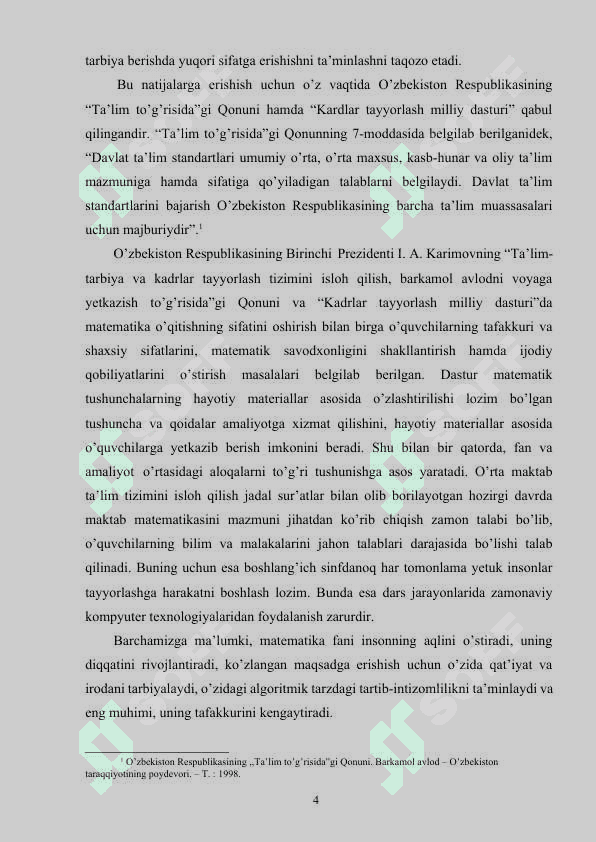Geometriya elementlarini o’qitish 4