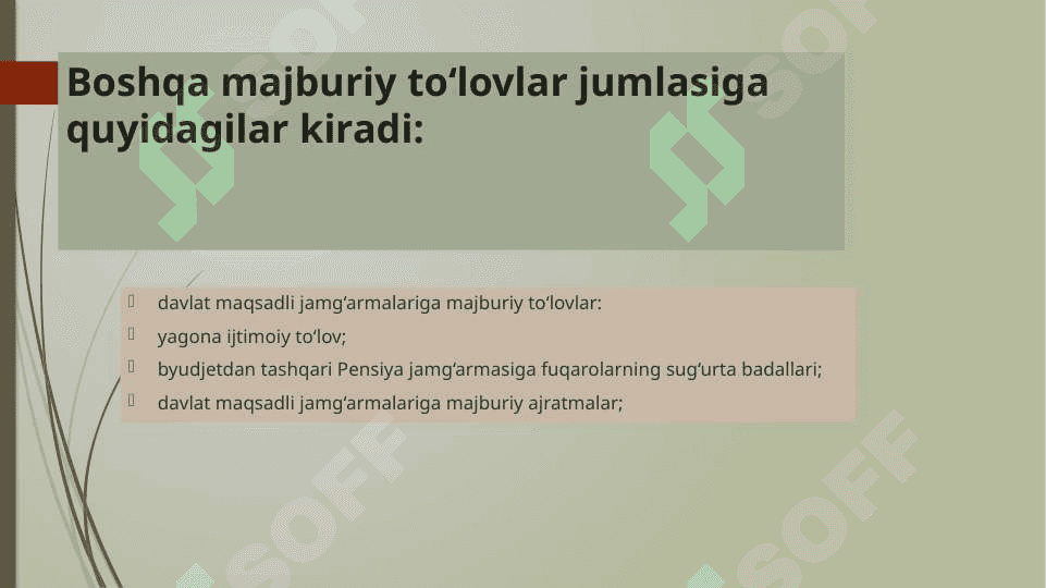 Soliqlar va boshqa majburiy to’lovlar hisobi 4