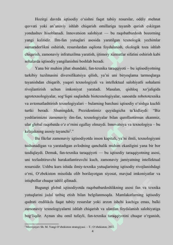 FAN-TEXNIKA TARAQQIYOTI — IQTISODIY RIVOJLANISH OMILI SIFATIDA..doc 4