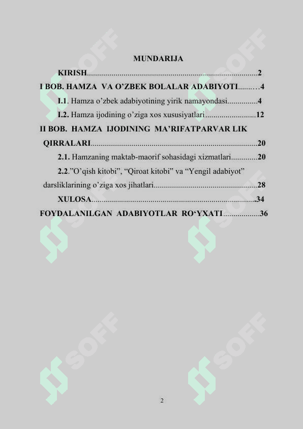 Hamzaning ijtimoiy-siyosiy lirikasi. Kurs ishi 2