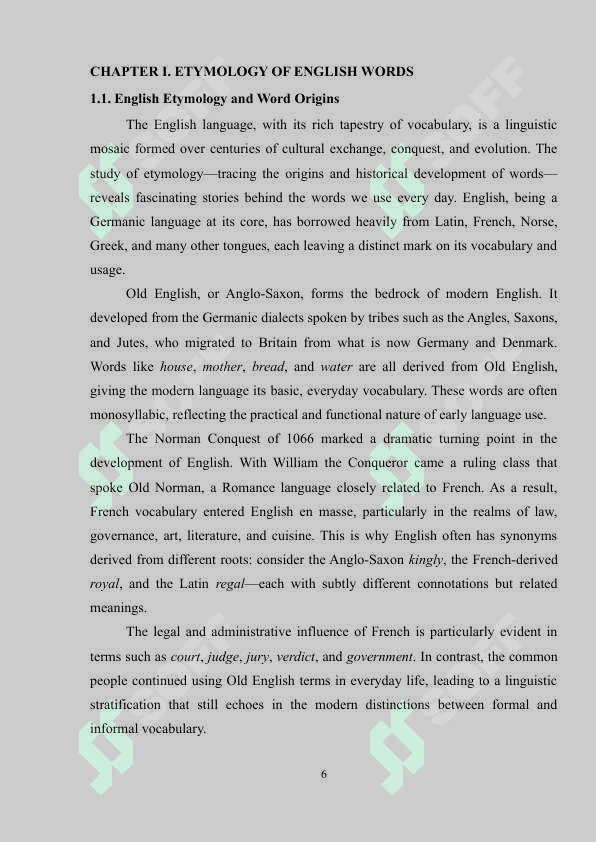 ETYMOLOGY OF ENGLISH WORDS 6