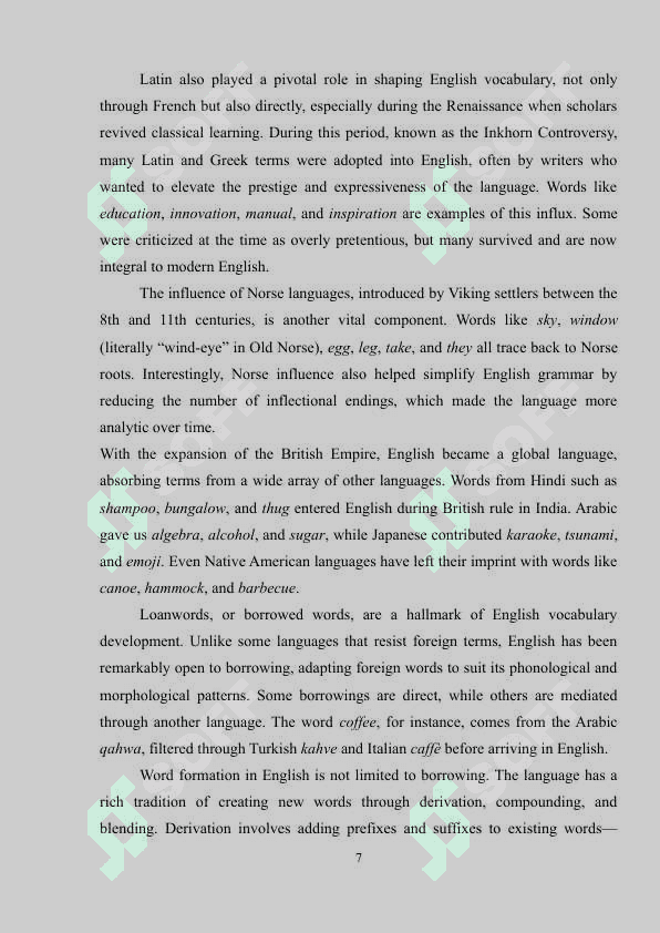 ETYMOLOGY OF ENGLISH WORDS 7