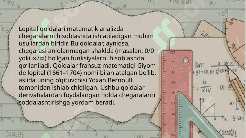Lopital qoidalari 3