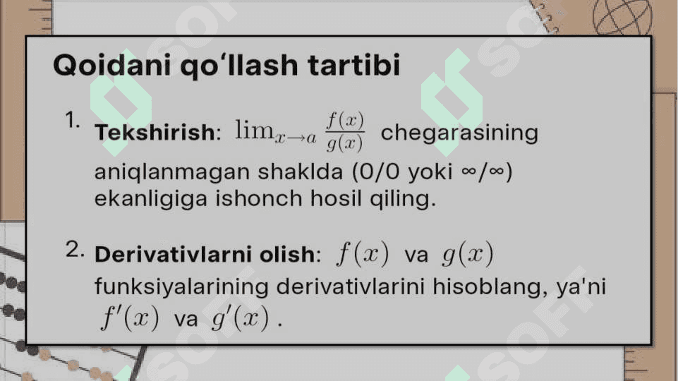 Lopital qoidalari 7