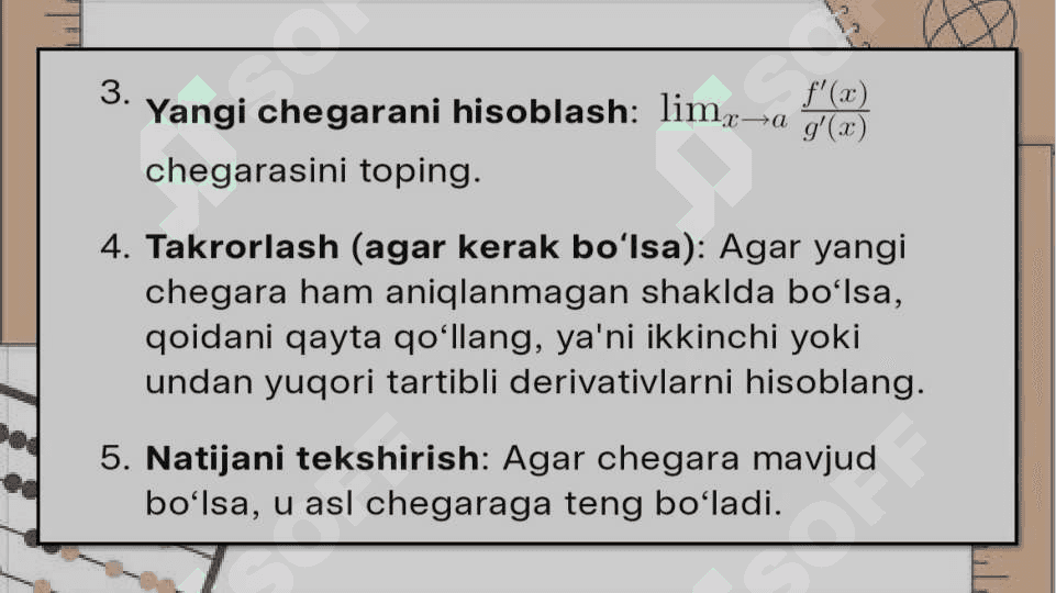 Lopital qoidalari 8