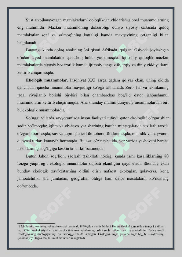 Insoniyatning global muammolari 4
