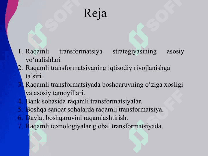 Raqamli transformatsiya. 2