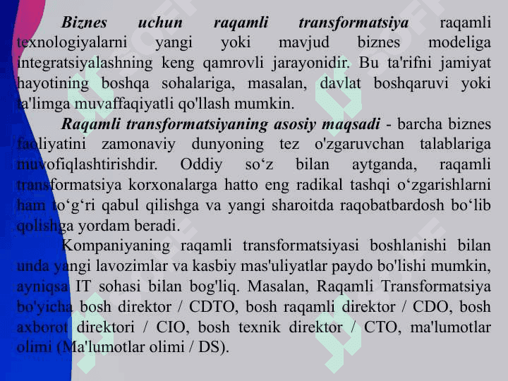 Raqamli transformatsiya. 5
