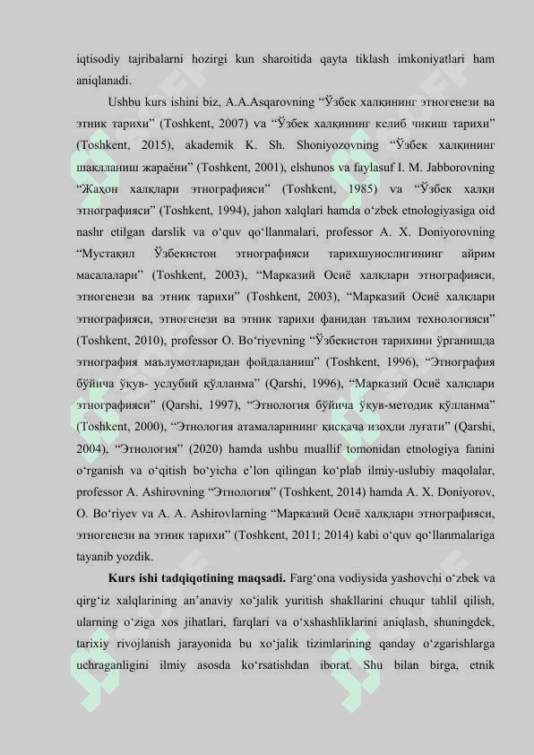 FARG‘ONA VODIYSI O‘ZBEK VA QIRG‘IZLARINING AN’ANAVIY XO‘JALIGI kurs ishi 3