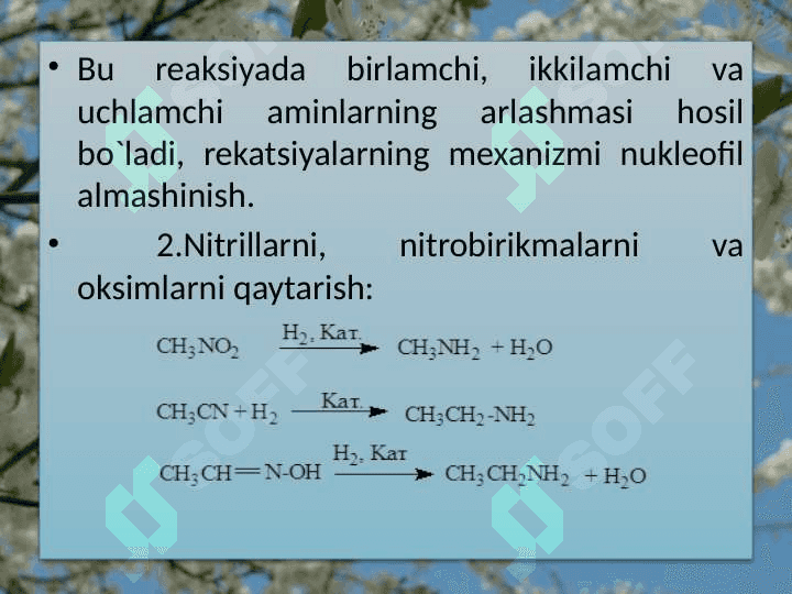 Aminobirikmalar. Alifatik aminobirikmalar 7