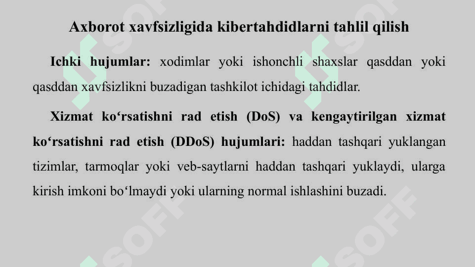 AXBOROT XAVFSIZLIGIGA TAHDIDLAR 6