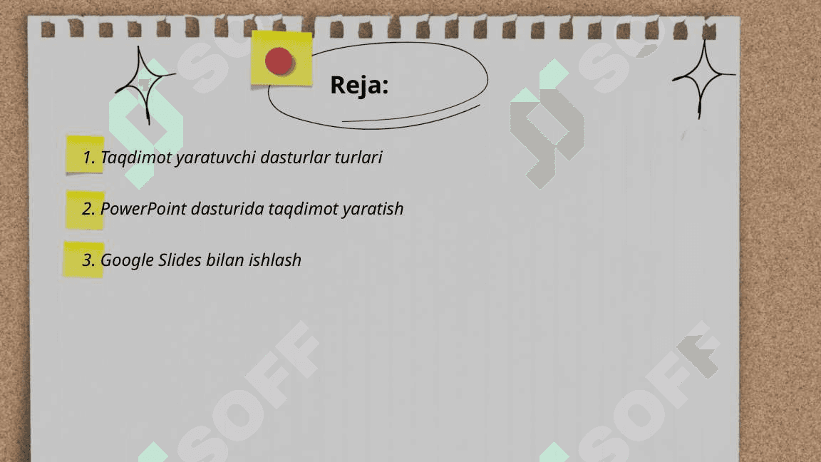 Taqdimot yaratuvchi dasturlar bilan ishlash 2