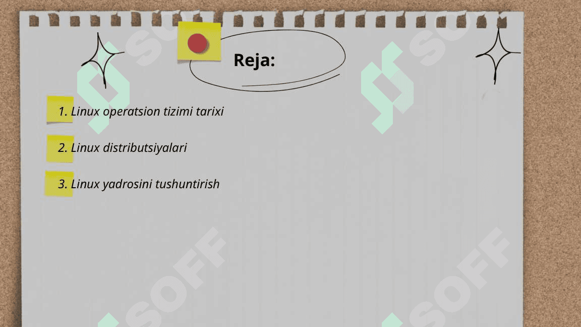 Linux operatsion tizimi bilan ishlash 2