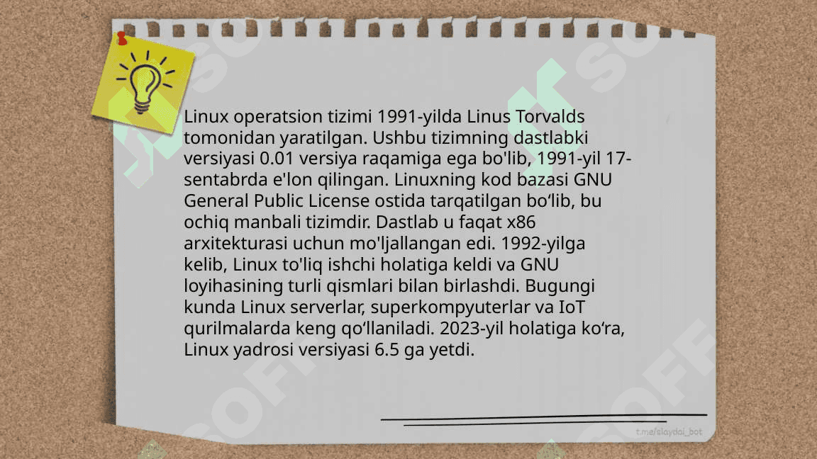 Linux operatsion tizimi bilan ishlash 3