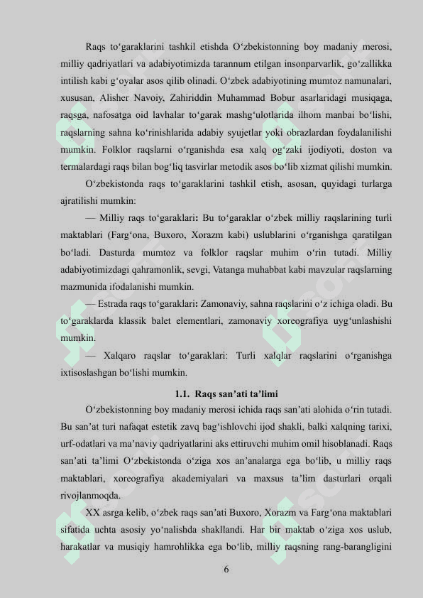 RAQS TOʻGARAKLARI TASHKIL ETISH 6