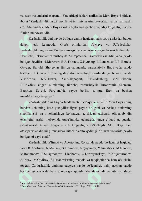 1. AVESTONING O‘RTA OSIYO VILOYATLARI QADIMGI TARIXI, IJTIMOIY TUZUMI, IQTISODIY HAYOTI VA MA’NAVIY MADANIYATINI O‘RGANISHDAGI MUHIM AHAMIYATI. 7