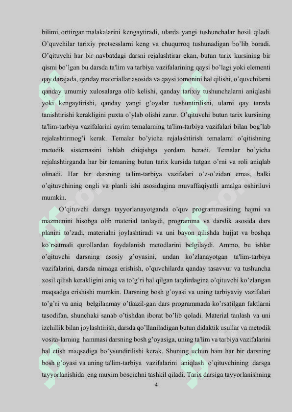 MAKTAB TARIX DARSLARINING TURLARI VA TUZILISHI 3