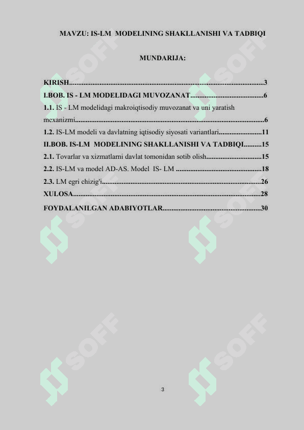 IS-LM  MODELINING SHAKLLANISHI VA TADBIQI 2