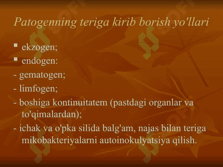 Teri sili va moxov (lepra) 6