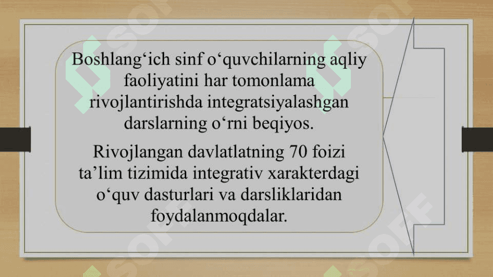Boshlang‘ich sinf darslarini integratsiyalash 7