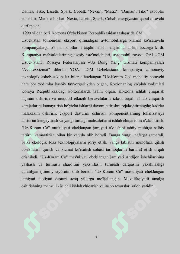 Andijon shahar Uz Koram Co 7