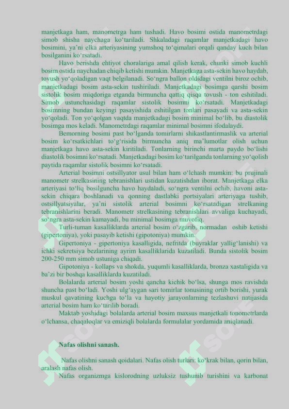 Arterial bosimni o‘lchash. 2