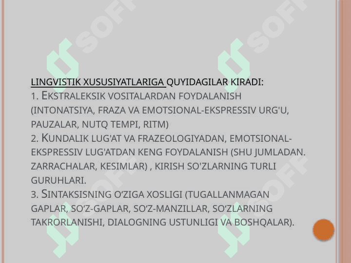 Nutq uslublarining umumiy xususiyatlari 5