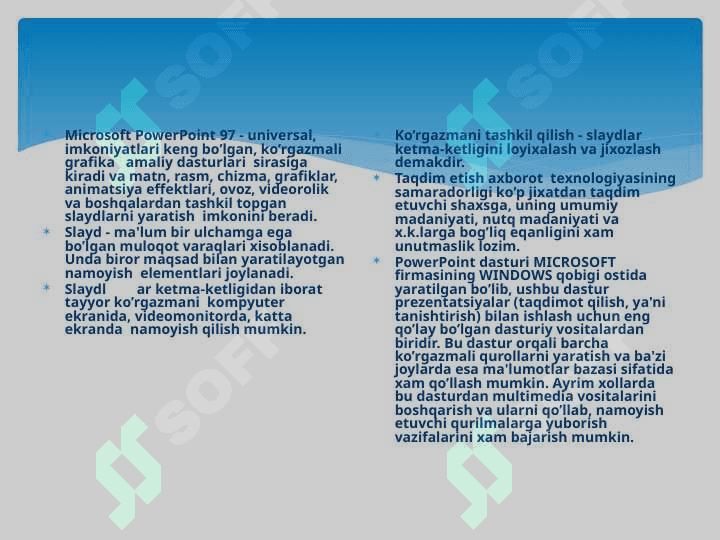 Taqdimot dasturlari Power Point va boshqa dasturlarda ishlash 4
