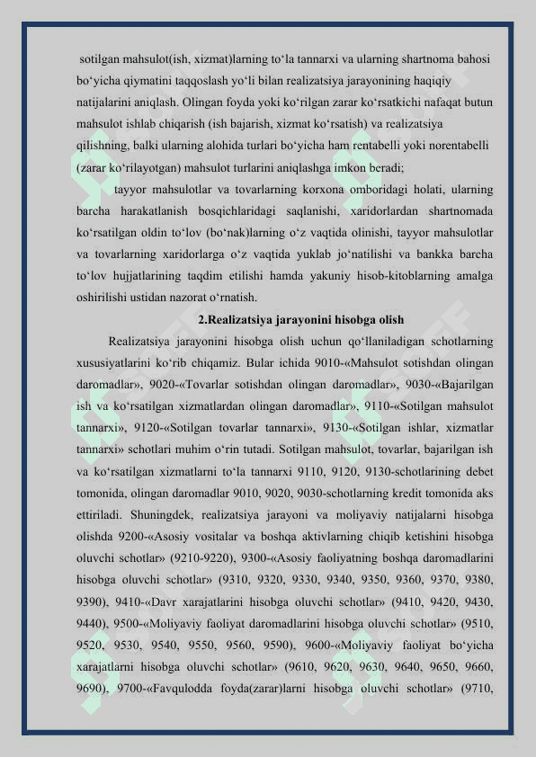 Sotish realizatsiya jarayonining hisobi 4