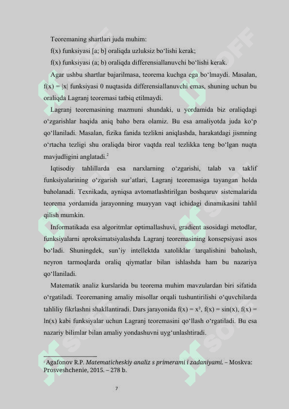 Lagranj teoremasi tadbiqlari 7