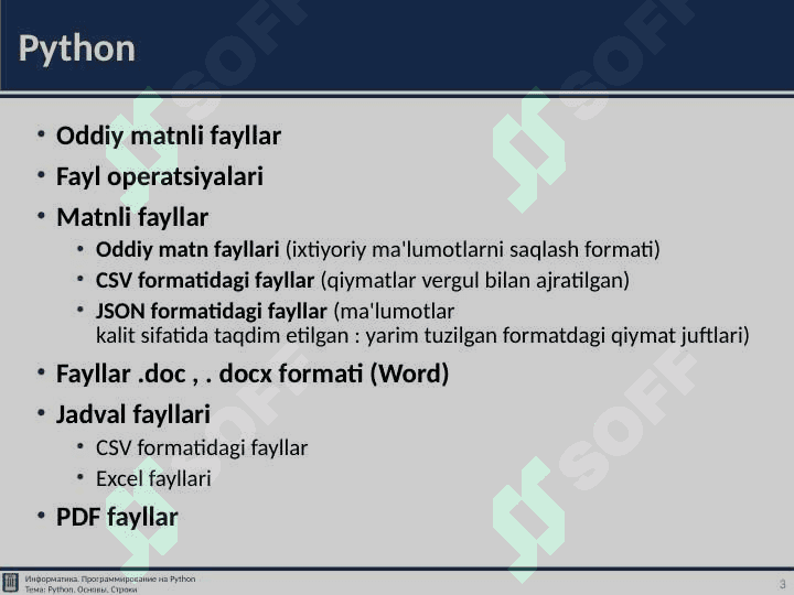 Pythonda fayllar bilan ishlash 3