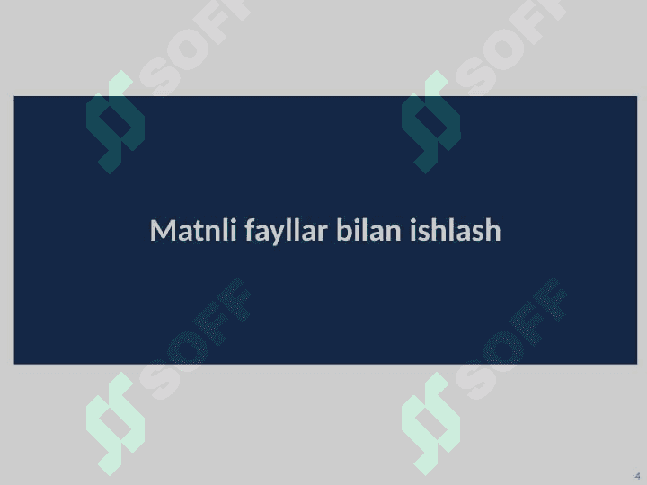 Pythonda fayllar bilan ishlash 4