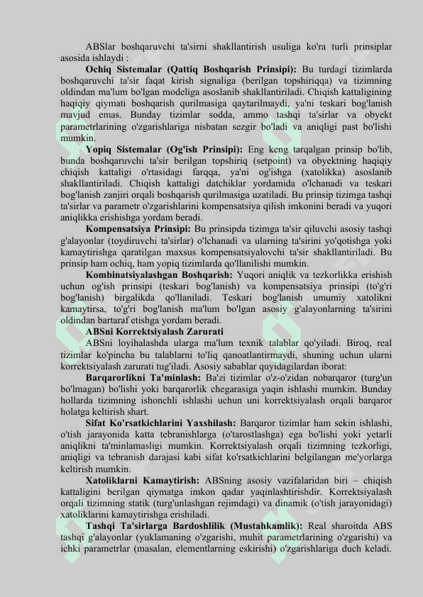 AVTOMATIK BOSHQARISH SISTEMALARINI KORREKTSIYALASH 3