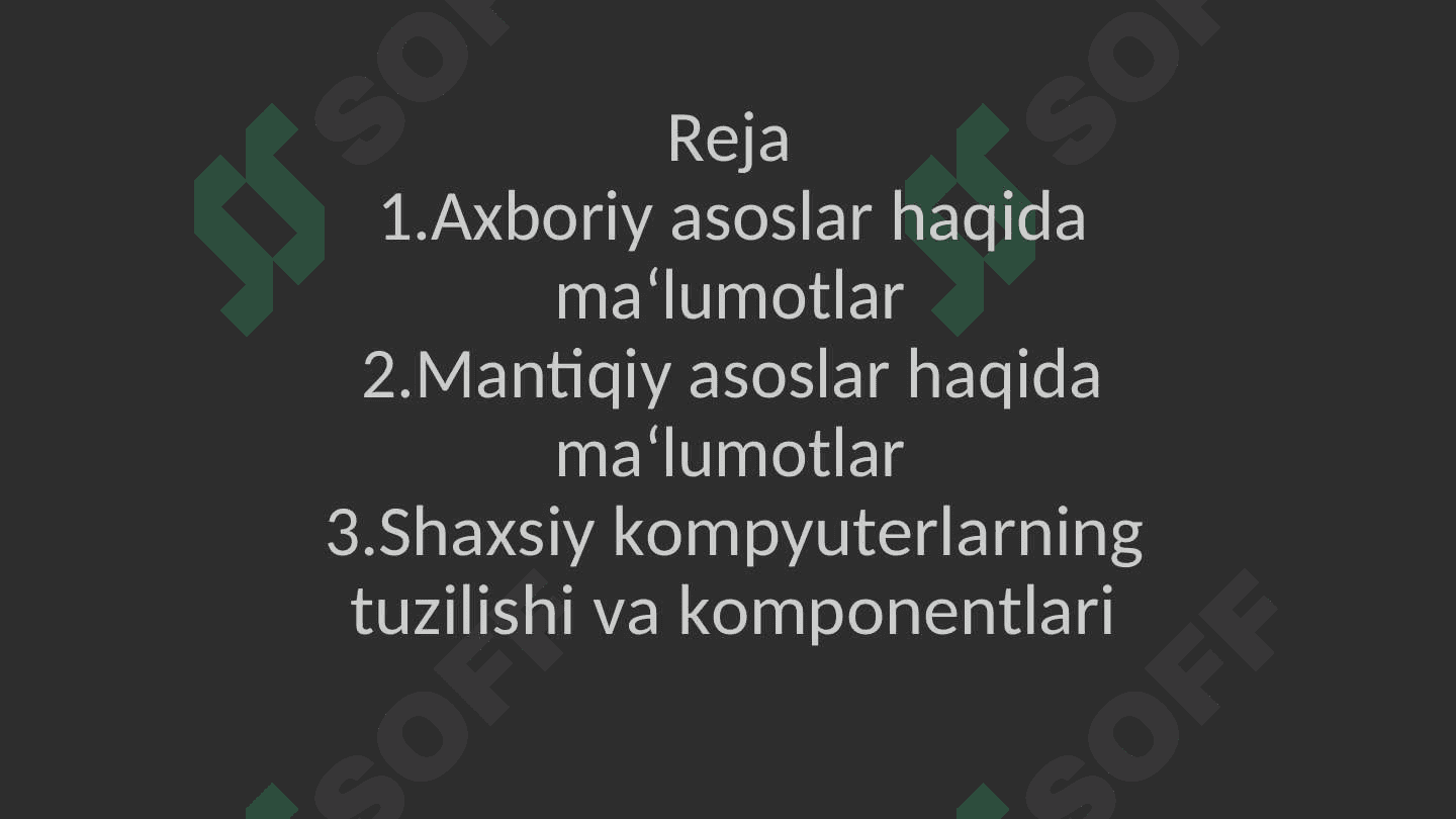 Informatika va raqamli texnologiyalar 2