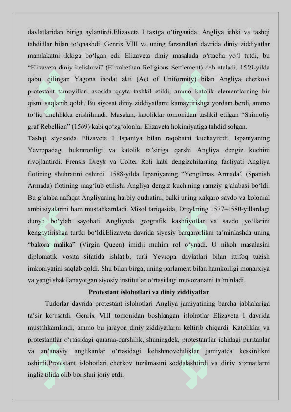 XVI-XVII asrlarda Angliya referat 25 4