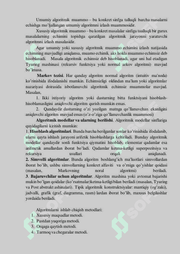 ALGORITM VA UNING TURLARI 3