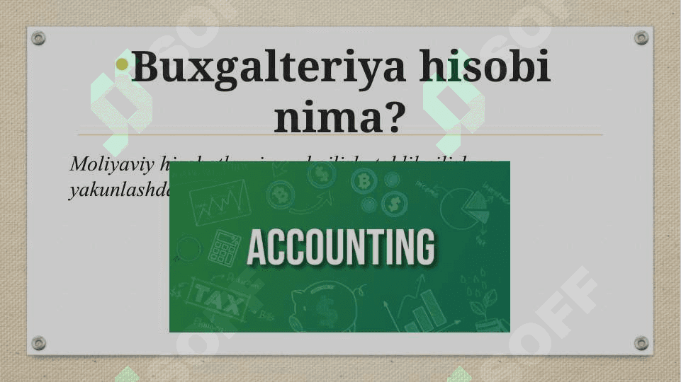 Buxgalteriya hisobining roli 2