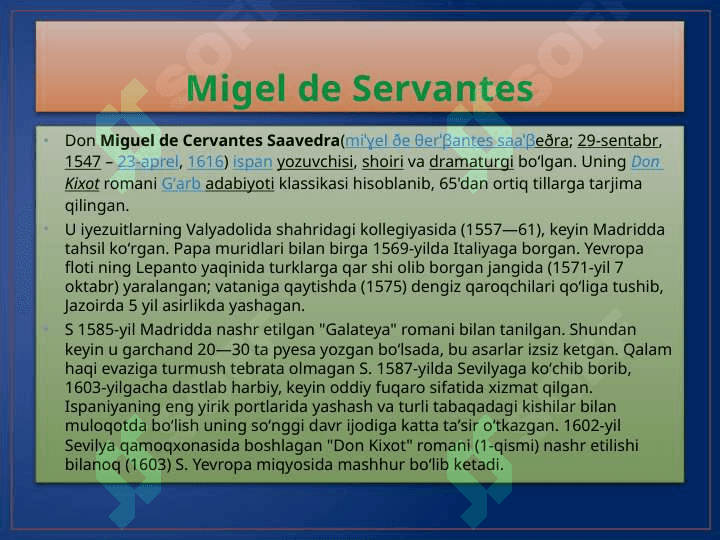 Migel de Servantes 2