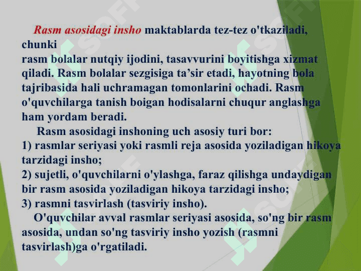 Bog‘lanishli nutq,  og‘zaki hikoya va yozma insho. Nutqiy xatolar va ularni bartaraf qilish yo‘llari 7