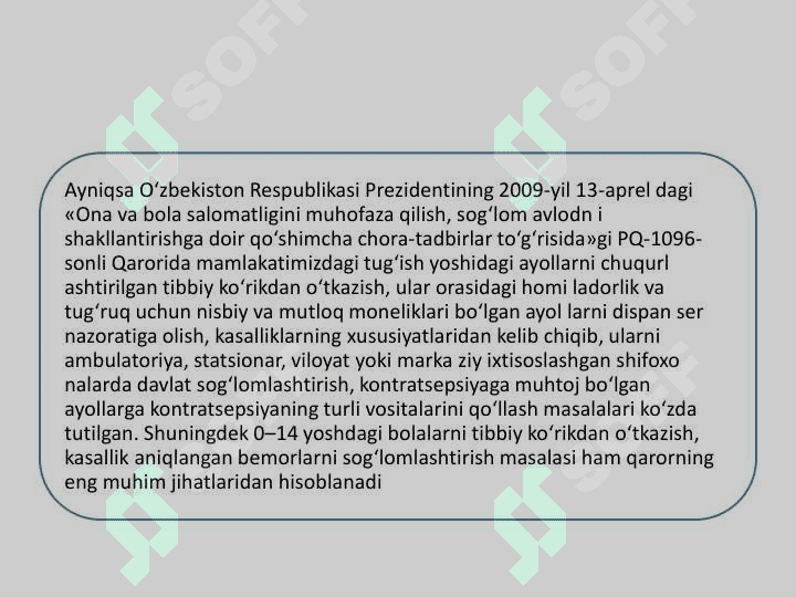 Onalar va bolalar salomatligini muhofaza qilish 4