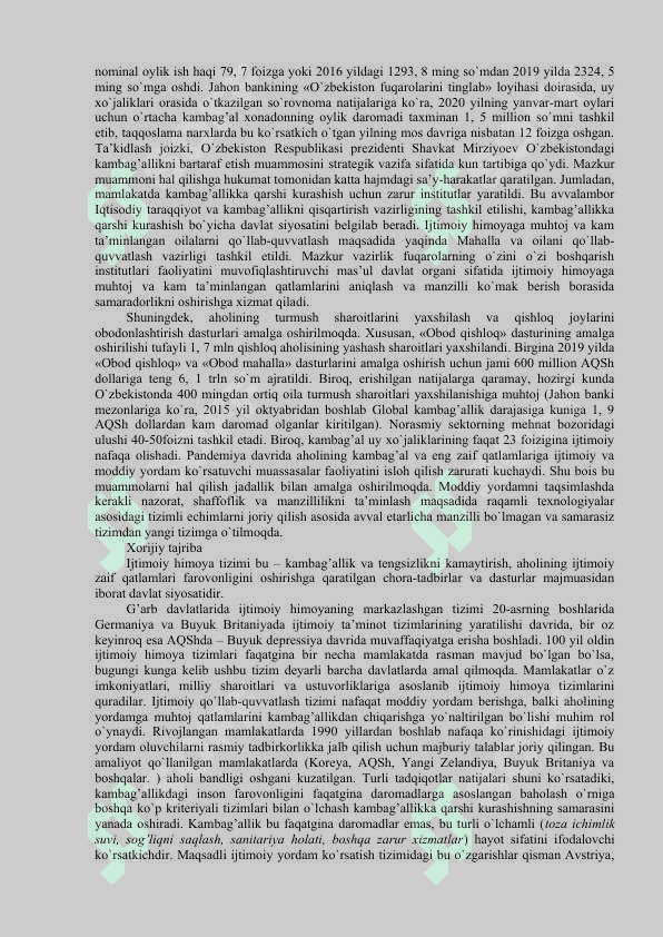 O`zbekiston Respublikasidagi ijtimoiy o`zgarishlar. 3