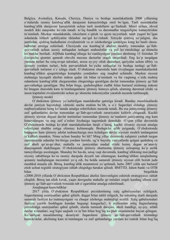 O`zbekiston Respublikasidagi ijtimoiy o`zgarishlar. 4