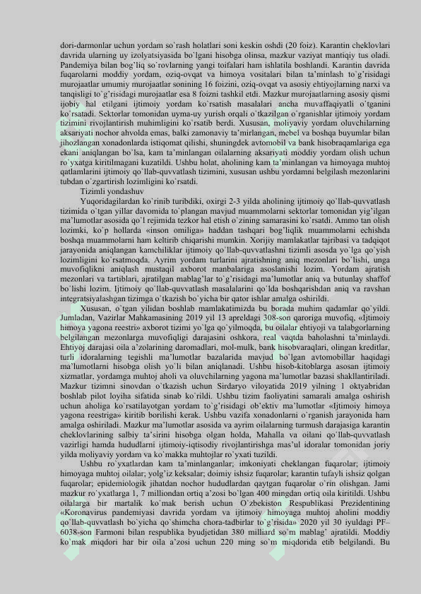 O`zbekiston Respublikasidagi ijtimoiy o`zgarishlar. 6